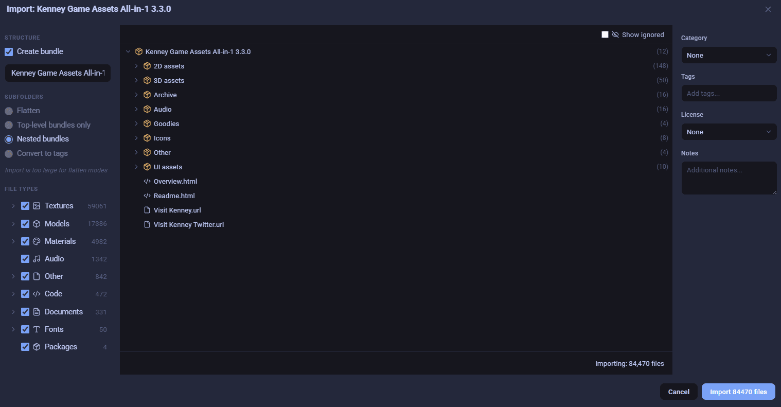 Visual importer + watched folders Visual importer + watched folders